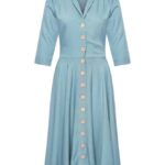 Very Cherry D'laine Dress Olette Ice Blue - La Vie en Rose Damesmode