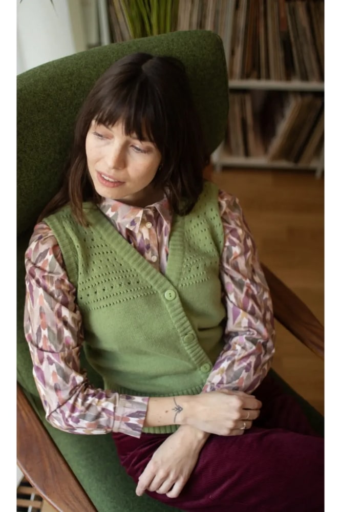 Very Cherry Jane Blouse Imani Cotton Rib - La Vie en Rose Damesmode