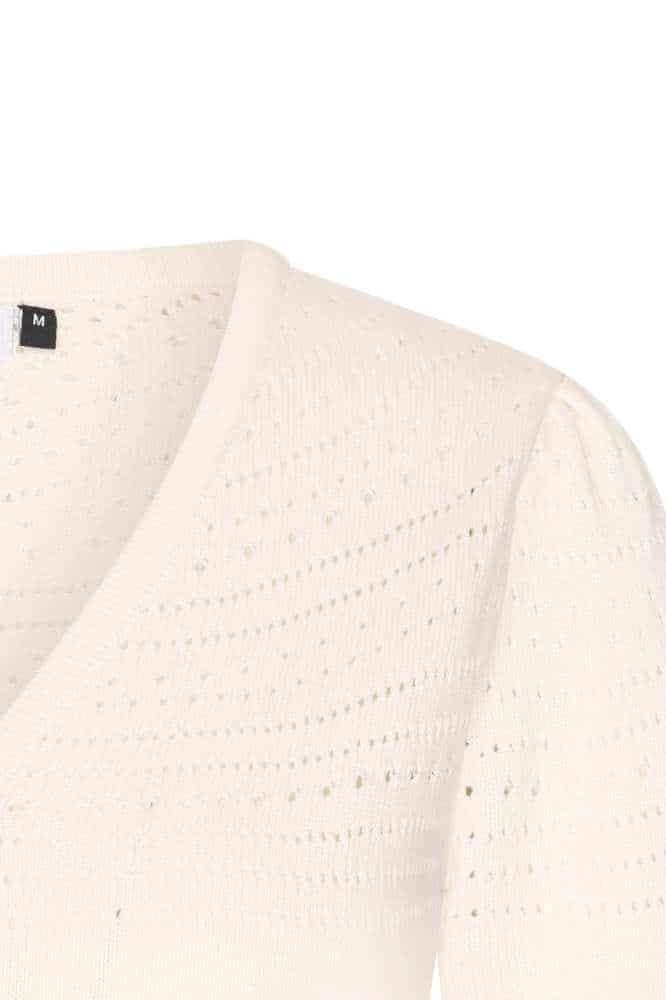 Very Cherry Lucia Cardigan Ecru - La Vie en Rose Damesmode