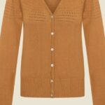 Very Cherry Lucia V Neck Cardigan Cognac - La Vie en Rose Damesmode
