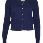Very Cherry Lucia V-Neck Cardigan Marine - La Vie en Rose Damesmode