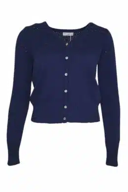Very Cherry Lucia V-Neck Cardigan Marine - La Vie en Rose Damesmode