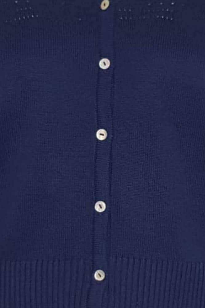 Very Cherry Lucia V-Neck Cardigan Marine - La Vie en Rose Damesmode