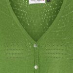 Very Cherry Lucia V Neck Cardigan Olive Green - La Vie en Rose Damesmode (1)