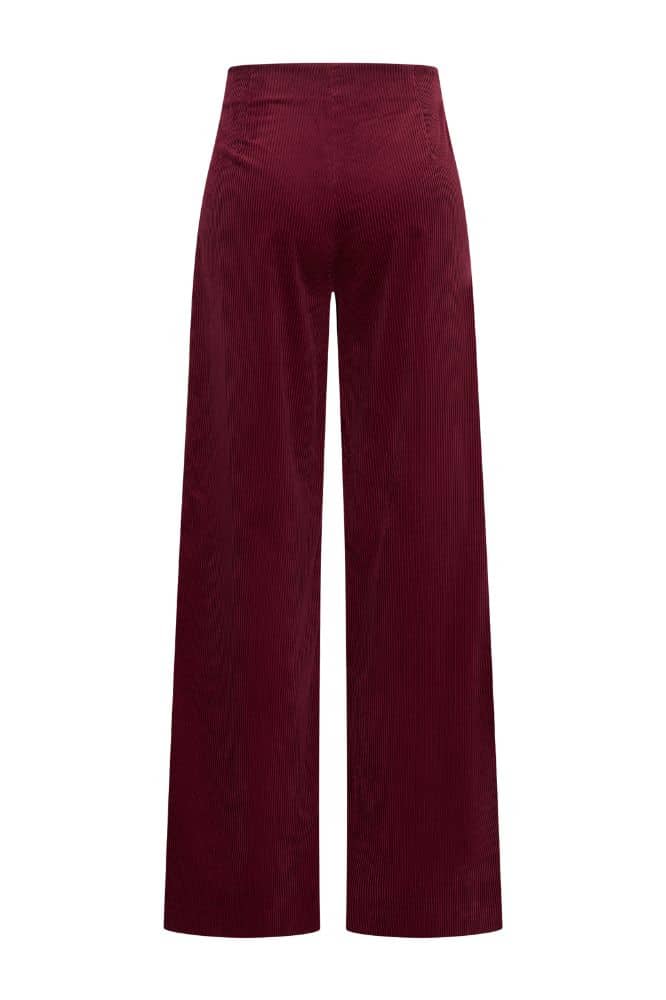 Very Cherry Marlene Pants Corduroy Granate Red - La Vie en Rose Damesmode