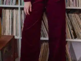 Very Cherry Marlene Pants Corduroy Granate Red - La Vie en Rose Damesmode