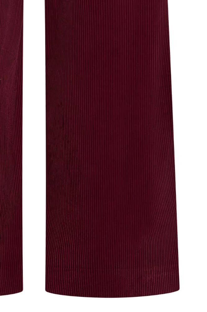 Very Cherry Marlene Pants Corduroy Granate Red - La Vie en Rose Damesmode