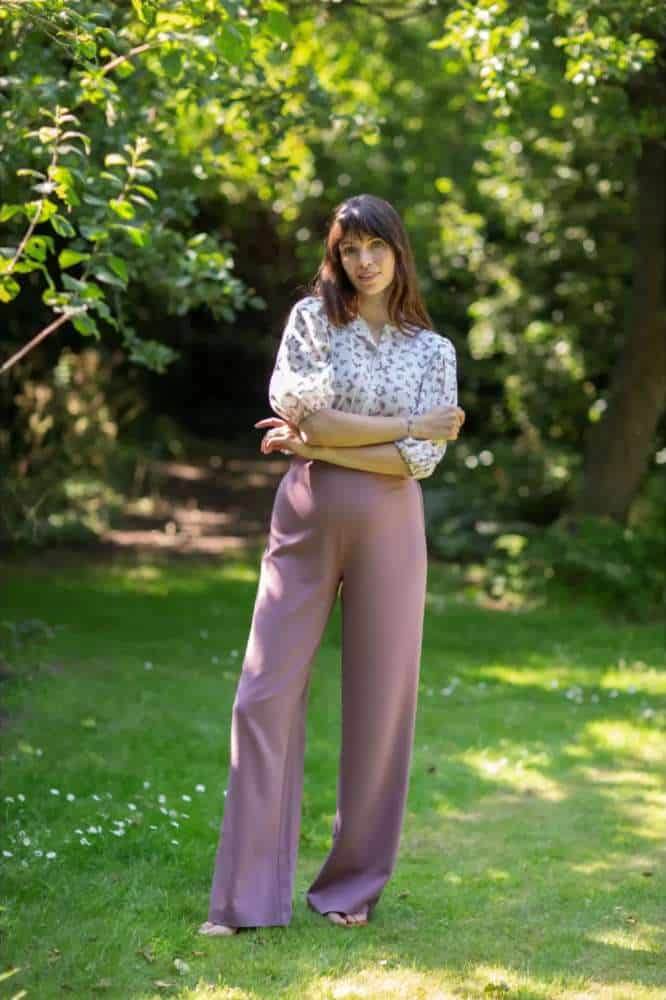 Very Cherry Marlene Pants Lila Gabardine - La Vie en Rose Damesmode