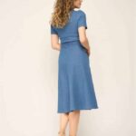 Very Cherry Revers Dress Lights Denim Indigo - La Vie en Rose Damesmode