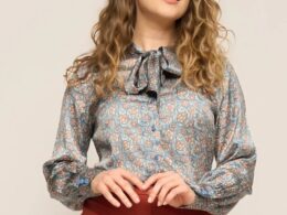 Very Cherry Ruffle Blouse Autumn BLoom- La Vie en Rose Damesmode