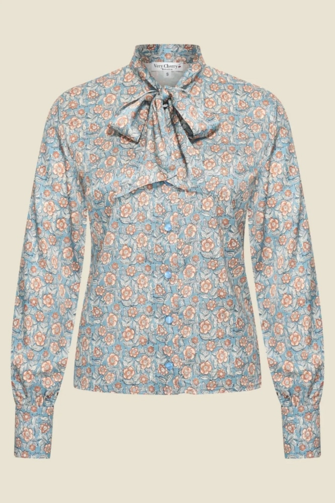 Very Cherry Ruffle Blouse Autumn BLoom- La Vie en Rose Damesmode