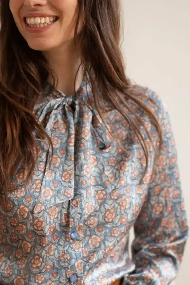 Very Cherry Ruffle Blouse Autumn BLoom- La Vie en Rose Damesmode