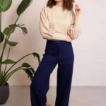 Very Cherry Taylor Pants Navy Punty - La Vie en Rose Damesmode