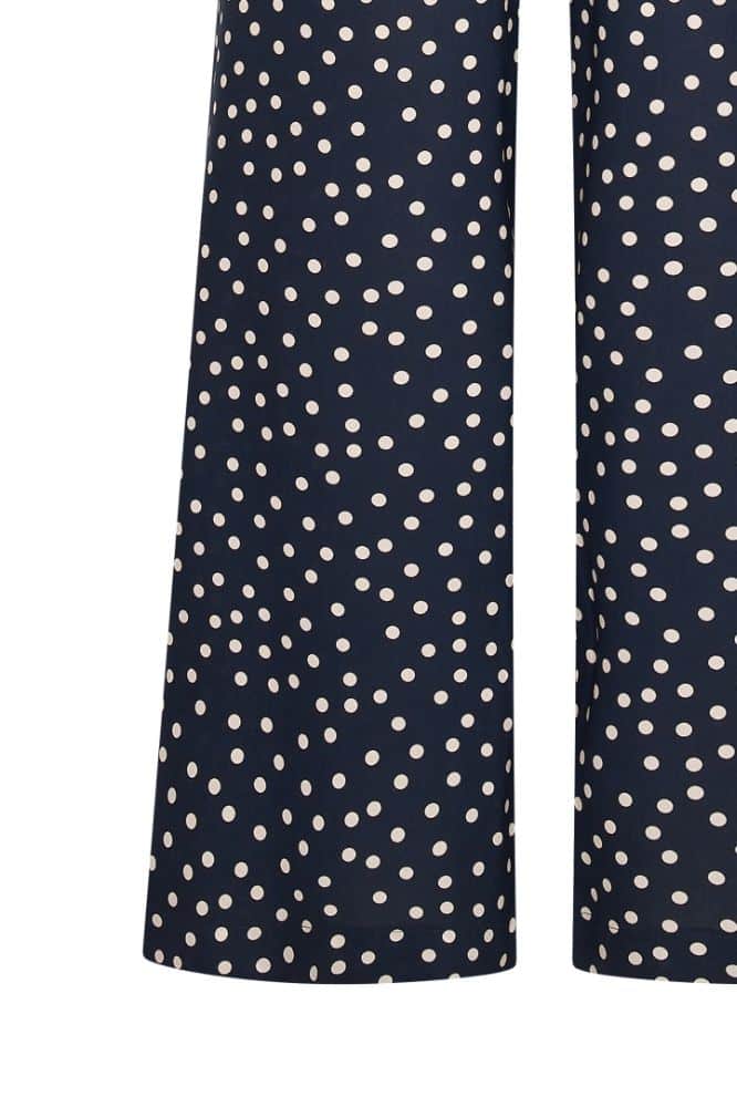 Very Cherry Venice Jumpsuit Navy Dots - La Vie en Rose Damesmode