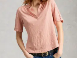 White Stuff Allie SS Stripe Shirt Orange Multi