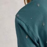 White Stuff Annie Embroidered Jersey Shirt Mid Blue - La Vie en Rose Damesmode