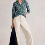 White Stuff Annie Jersey Shirt Blue Print - La Vie en Rose Damesmode