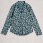 White Stuff Annie Jersey Shirt Blue Print - La Vie en Rose Damesmode