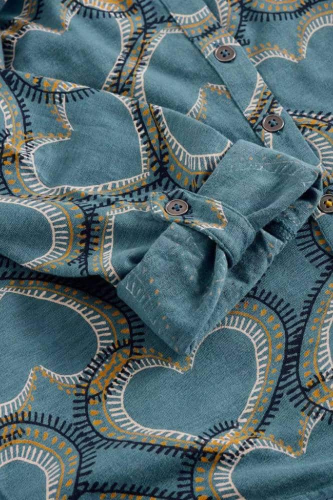 White Stuff Annie Jersey Shirt Blue Print - La Vie en Rose Damesmode