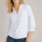 White Stuff Annie Jersey Shirt Brilliant White - La Vie en Rose Damesmode