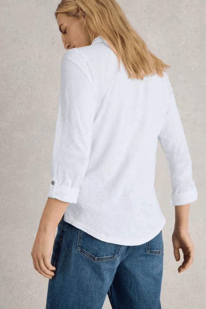 White Stuff Annie Jersey Shirt Brilliant White - La Vie en Rose Damesmode