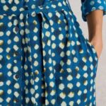 White Stuff Annie Jersey Shirt Dress Blue Print - La Vie en Rose Damesmode