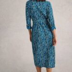 White Stuff Annie Jersey Shirt Dress Blue Print - La Vie en Rose Damesmode