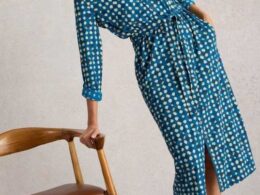 White Stuff Annie Jersey Shirt Dress Blue Print - La Vie en Rose Damesmode