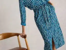 White Stuff Annie Jersey Shirt Dress Blue Print - La Vie en Rose Damesmode