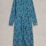 White Stuff Annie Jersey Shirt Dress Blue Print - La Vie en Rose Damesmode