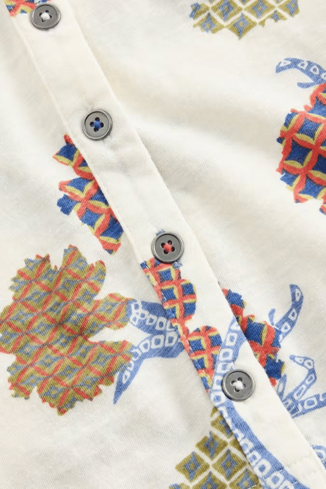 White Stuff Annie Jersey Shirt Ivory Multi - La Vie en Rose Damesmode