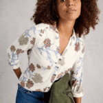 White Stuff Annie Jersey Shirt Ivory Multi - La Vie en Rose Damesmode