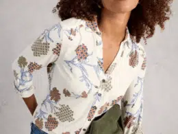 White Stuff Annie Jersey Shirt Ivory Multi - La Vie en Rose Damesmode