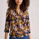 White Stuff Annie Jersey Shirt Navy Multi - La Vie en Rose Damesmode