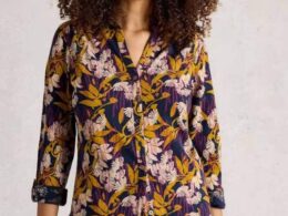 White Stuff Annie Jersey Shirt Navy Multi - La Vie en Rose Damesmode