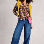 White Stuff Annie Jersey Shirt Navy Multi - La Vie en Rose Damesmode