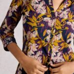 White Stuff Annie Jersey Shirt Navy Multi - La Vie en Rose Damesmode