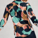 White Stuff Annie Jersey Shirt Navy Print - La Vie en Rose Damesmode