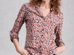 White Stuff Annie Jersey Shirt Pink Print - La Vie en Rose Damesmode