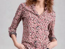 White Stuff Annie Jersey Shirt Pink Print - La Vie en Rose Damesmode