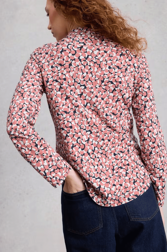 White Stuff Annie Jersey Shirt Pink Print - La Vie en Rose Damesmode