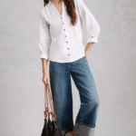 White Stuff Annie Mix Jersey Shirt Brilliant White - La Vie en Rose Damesmode