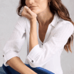 White Stuff Annie Mix Jersey Shirt Brilliant White - La Vie en Rose Damesmode