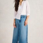 White Stuff Annie Mix Jersey Shirt Pale Ivory - La Vie en Rose Damesmode