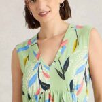 White Stuff Archer Jersey Maxi Dress Green Multi (1)