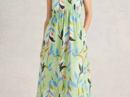 White Stuff Archer Jersey Maxi Dress Green Multi (1)