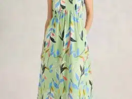 White Stuff Archer Jersey Maxi Dress Green Multi (1)