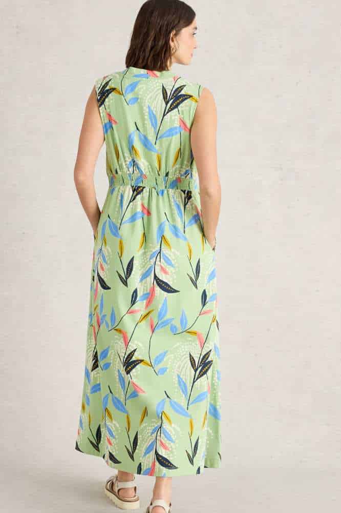 White Stuff Archer Jersey Maxi Dress Green Multi (1)