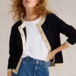 White Stuff Charlotte Cardi Black Multi - La Vie en Rose Damesmode