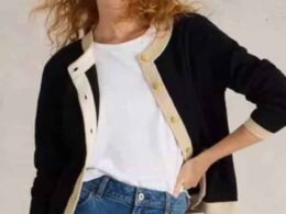 White Stuff Charlotte Cardi Black Multi - La Vie en Rose Damesmode